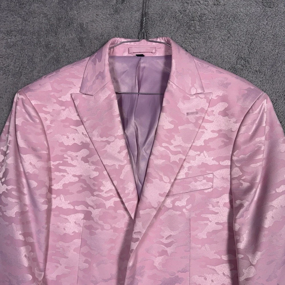 Jos A Bank Sport Coat Mens 38S Peak Blazer Slim Fit Camouflage Suit Jacket